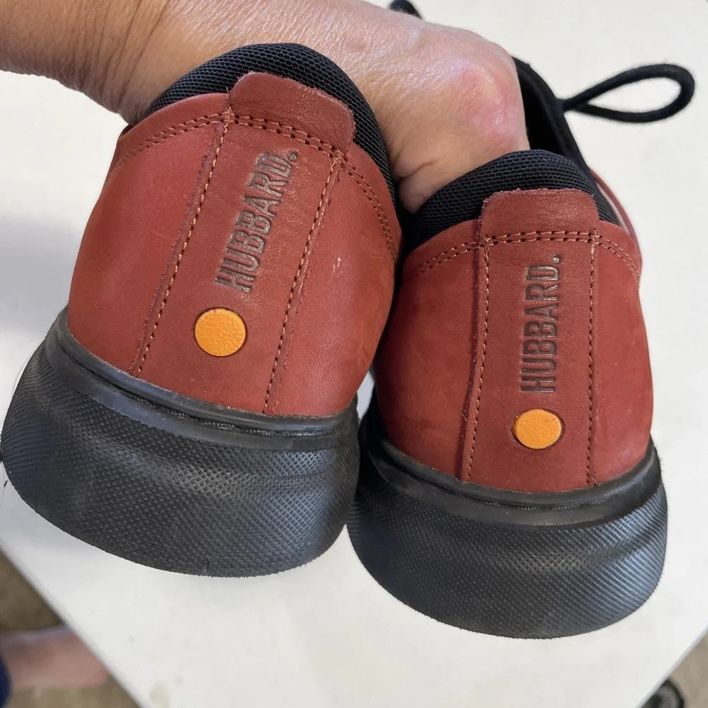 Samuel‎ Hubbard Flight Low Top Sneakers In Rust Nubuck Leather 8.5